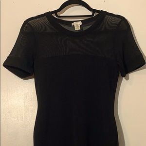 Black Dress w/Sheer Top & Bottom Band